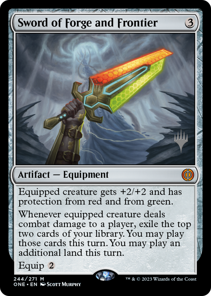 Sword of Forge and Frontier (Promo Pack) [Phyrexia: All Will Be One Promos] Magic: The Gathering