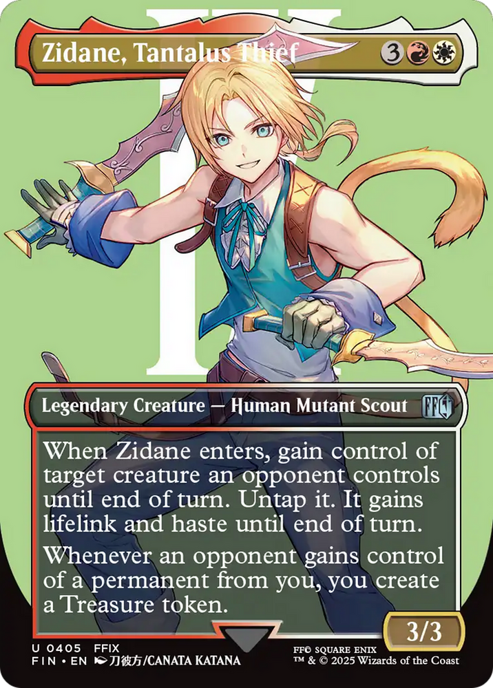Zidane, Tantalus Thief (Borderless) [FINAL FANTASY] Magic: The Gathering