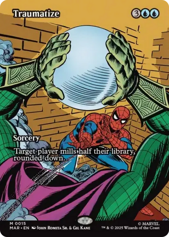 Traumatize (Borderless) [Marvel Universe: Eternal-Legal] Magic: The Gathering