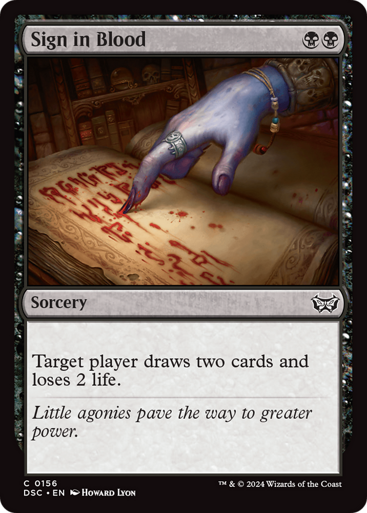 Sign in Blood [Duskmourn: House of Horror Commander] Magic: The Gathering