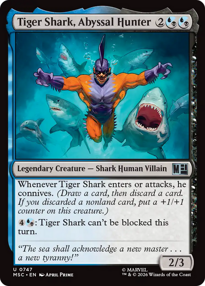 Tiger Shark, Abyssal Hunter [Marvel Super Heroes Commander] Magic: The Gathering