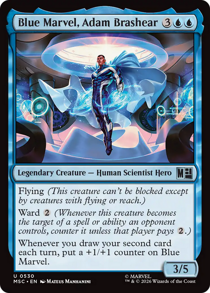 Blue Marvel, Adam Brashear [Marvel Super Heroes Commander] Magic: The Gathering
