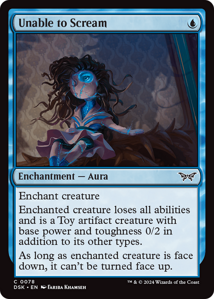 Unable to Scream [Duskmourn: House of Horror] Magic: The Gathering