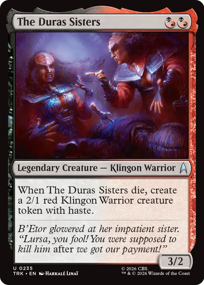 The Duras Sisters [Star Trek] Magic: The Gathering