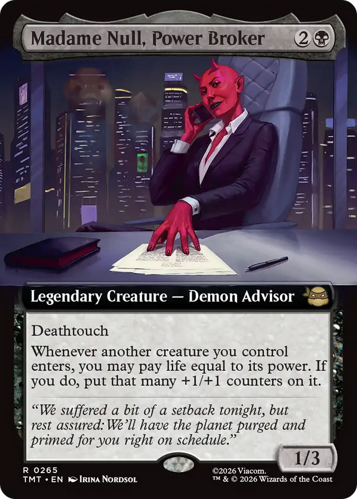 Madame Null, Power Broker (Extended Art) [Teenage Mutant Ninja Turtles] Magic: The Gathering