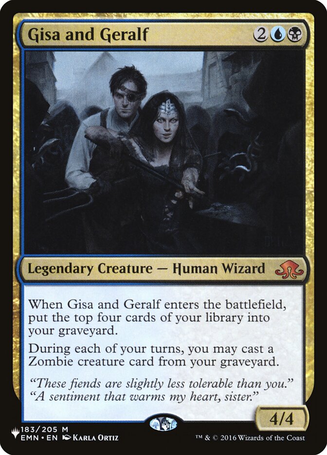 Gisa and Geralf [The List] Magic: The Gathering