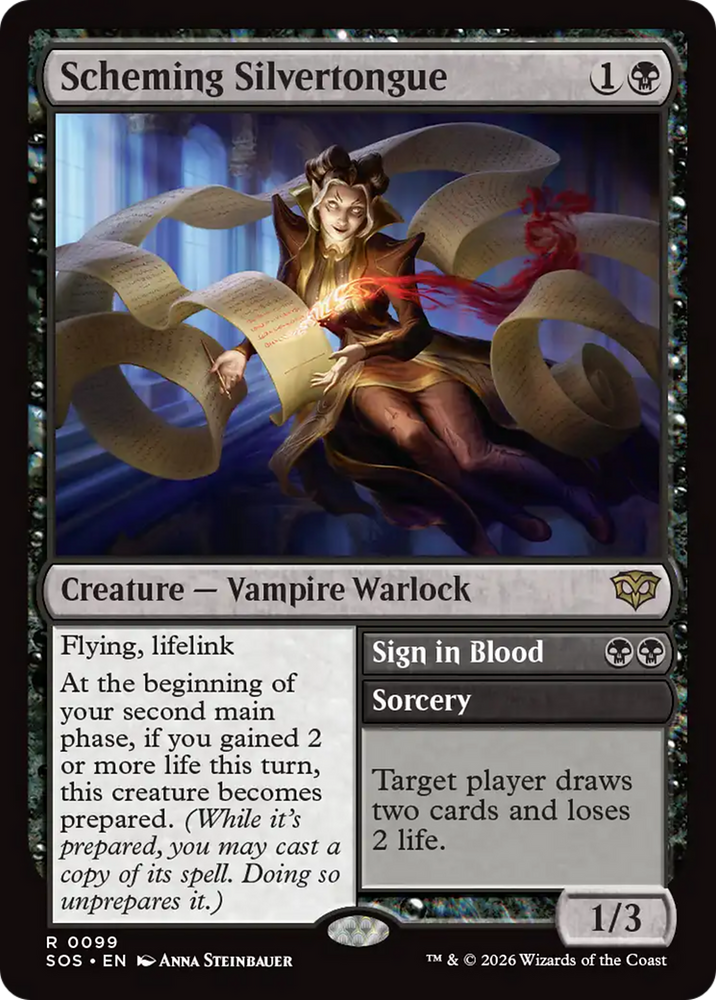 Scheming Silvertongue [Secrets of Strixhaven] Magic: The Gathering