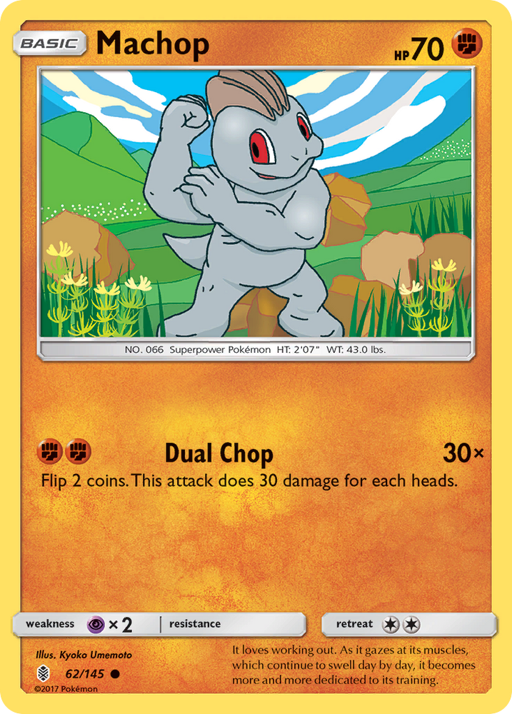 Machop (62/145) [Sun & Moon: Guardians Rising] Pokémon