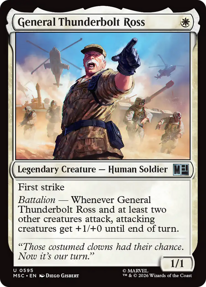General Thunderbolt Ross [Marvel Super Heroes Commander] Magic: The Gathering
