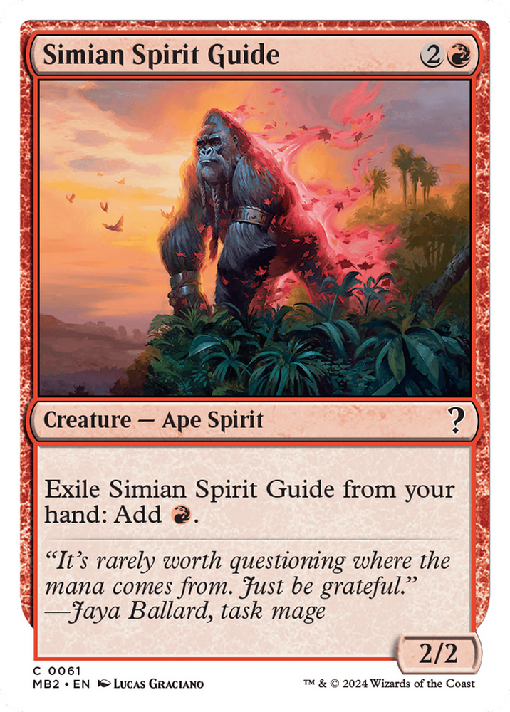 Simian Spirit Guide (White Border) [Mystery Booster 2] Magic: The Gathering