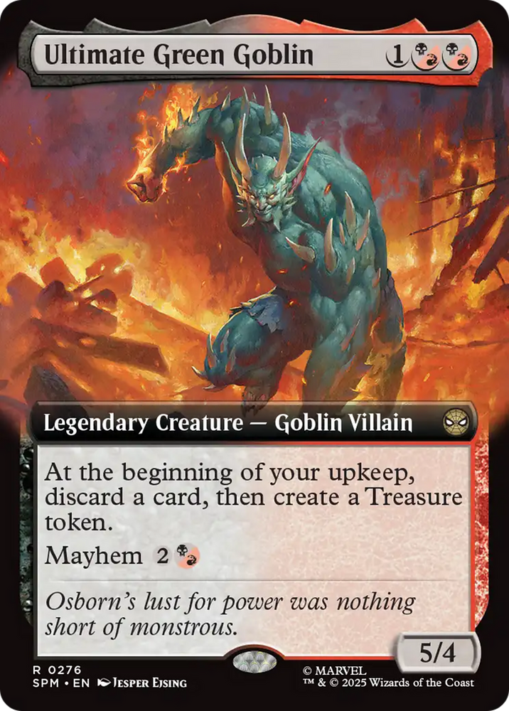 Ultimate Green Goblin (Extended Art) [Marvel's Spider-Man] Magic: The Gathering