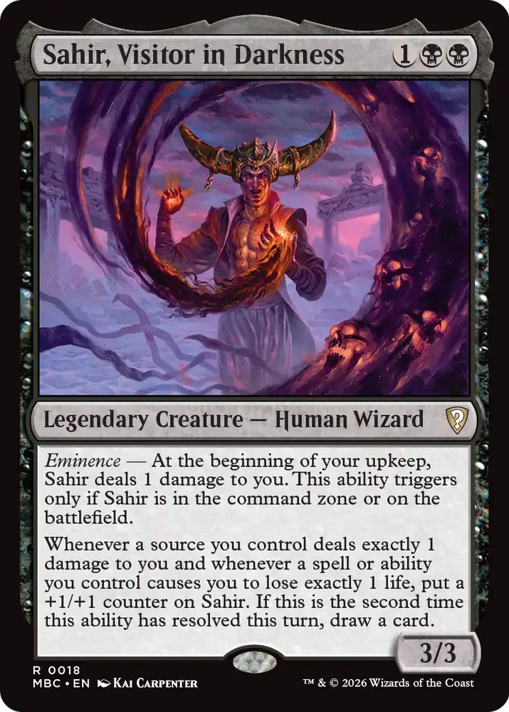 Sahir, Visitor in Darkness [Mystery Booster: Commander Edition] Magic: The Gathering