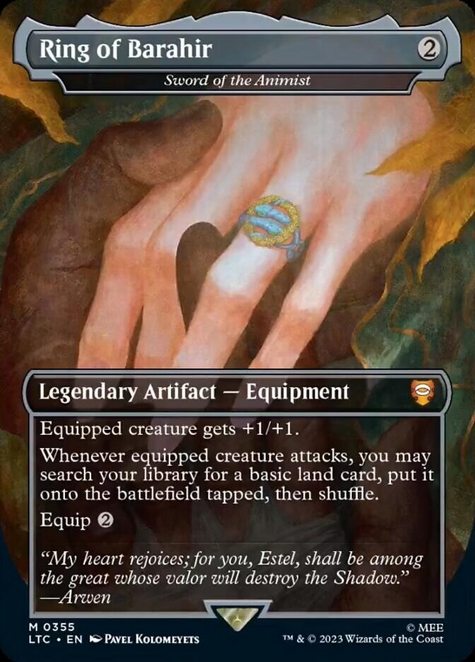 Ring of Barahir - Sword of the Animist (Borderless) [The Lord of the Rings: Tales of Middle-Earth Commander] Magic: The Gathering