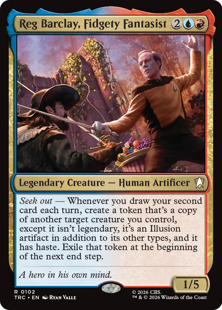 Reg Barclay, Fidgety Fantasist (Surge Foil) [Star Trek Commander] Magic: The Gathering