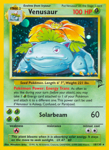 Venusaur (18/130) [Base Set 2] Pokémon