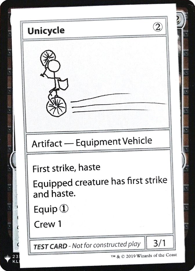 Unicycle [Mystery Booster Playtest Cards] Magic: The Gathering