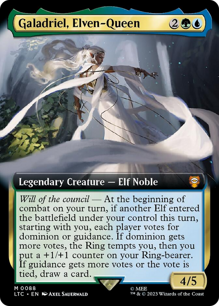 Galadriel, Elven-Queen (Extended Art) [The Lord of the Rings: Tales of Middle-Earth Commander] Magic: The Gathering