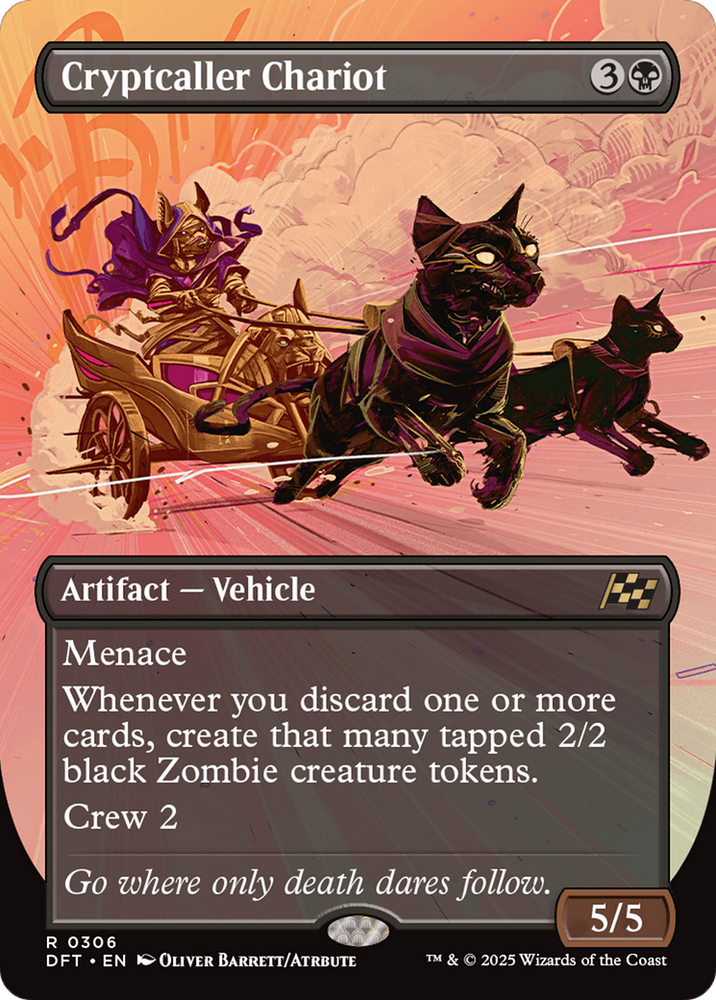 Cryptcaller Chariot (Borderless) [Aetherdrift] Magic: The Gathering