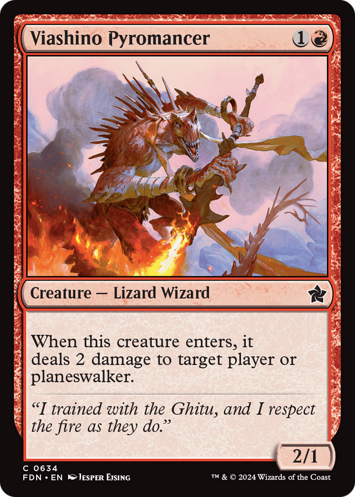 Viashino Pyromancer [Foundations] Magic: The Gathering