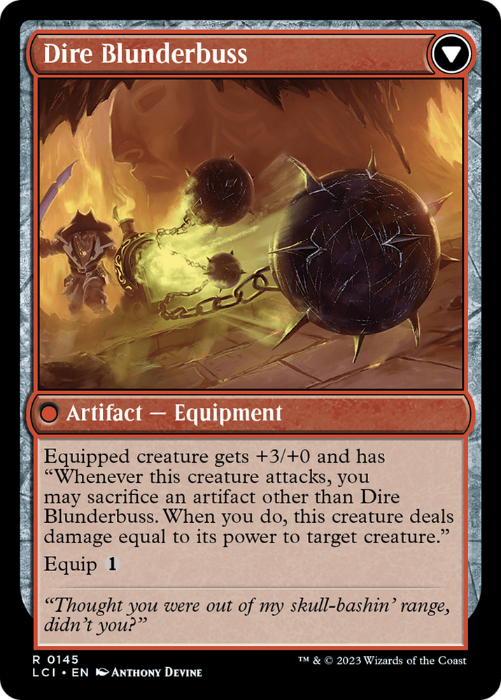 Dire Flail // Dire Blunderbuss [The Lost Caverns of Ixalan Prerelease Cards] Magic: The Gathering