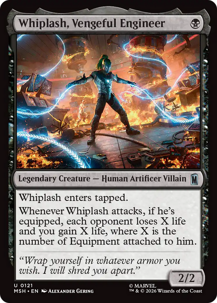 Whiplash, Vengeful Engineer [Marvel Super Heroes] Magic: The Gathering