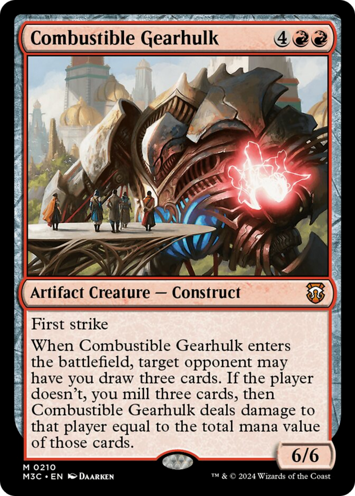 Combustible Gearhulk [Modern Horizons 3 Commander] Magic: The Gathering