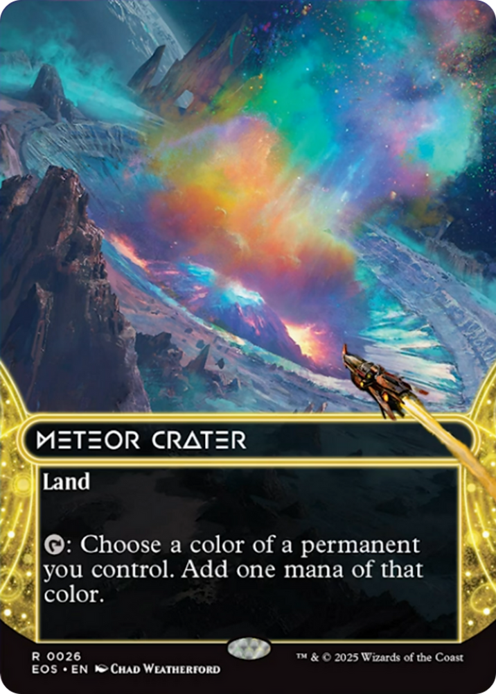 Meteor Crater (0026) (Borderless) [Edge of Eternities: Stellar Sights] Magic: The Gathering