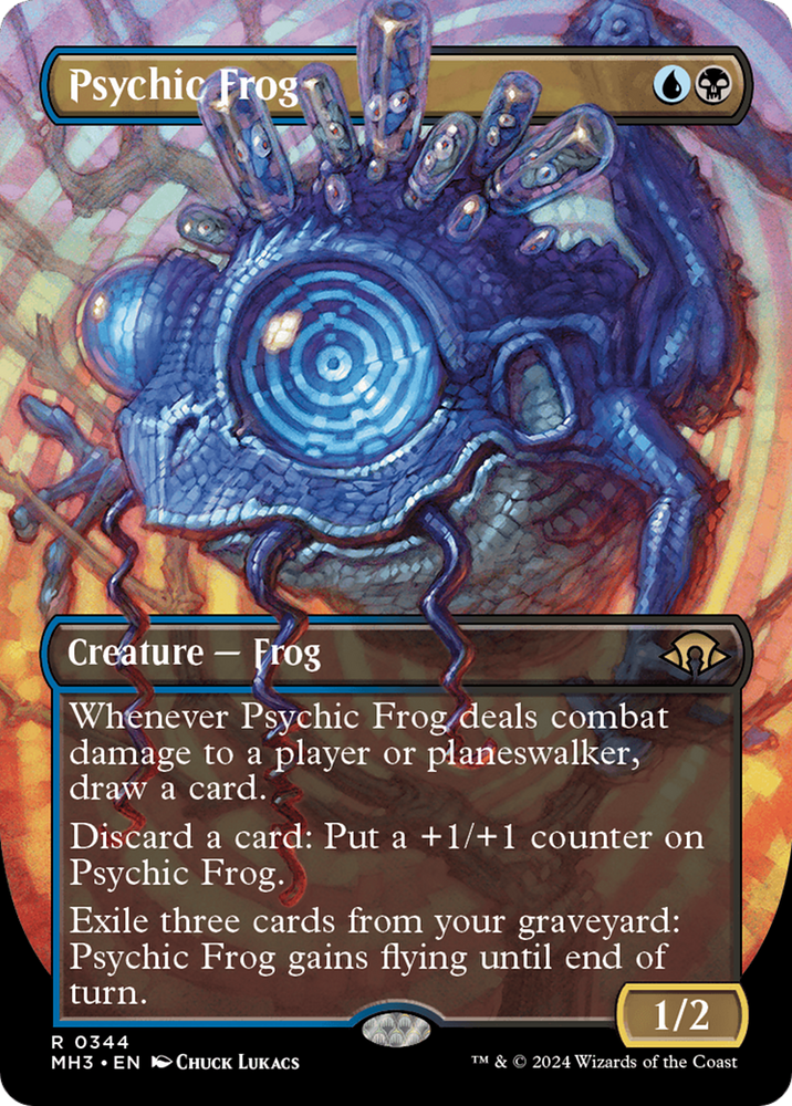 Psychic Frog (Borderless) [Modern Horizons 3] Magic: The Gathering