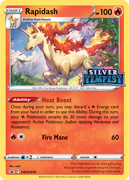 Rapidash (SWSH270) (Prerelease) [Sword & Shield: Black Star Promos] Pokémon