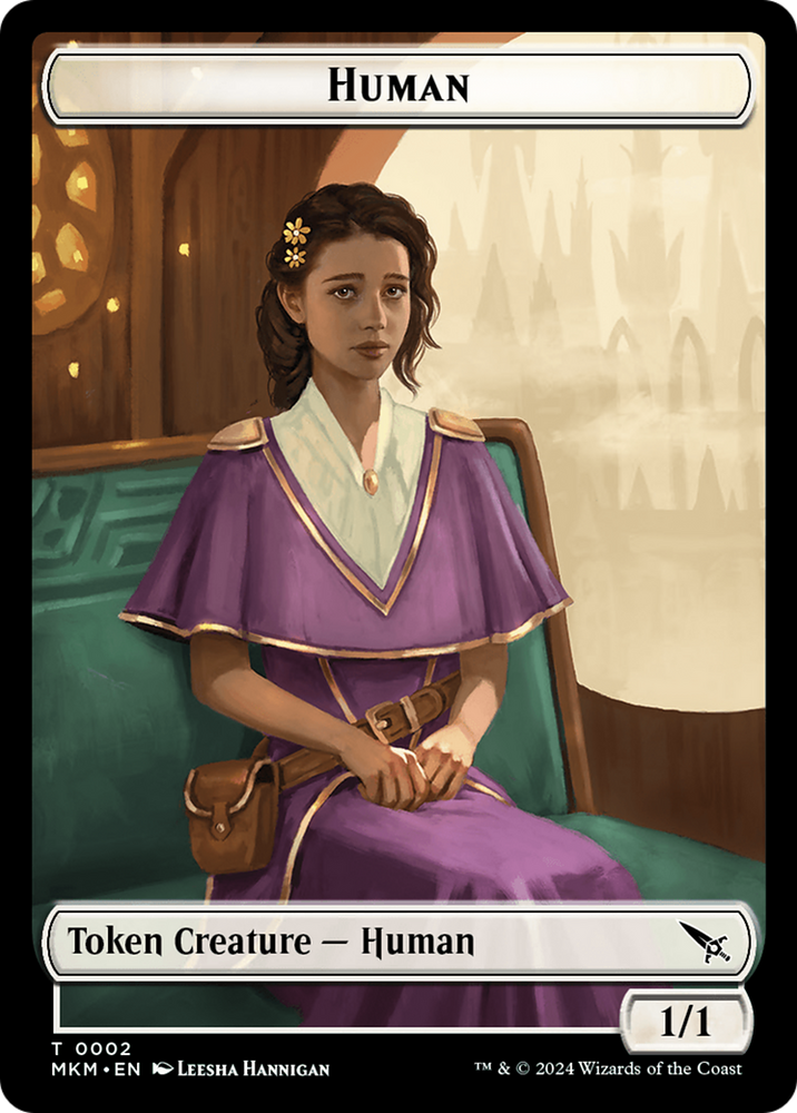 Human Token [Murders at Karlov Manor Tokens] Magic: The Gathering