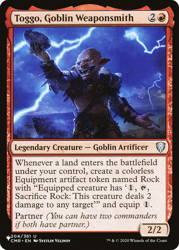 Toggo, Goblin Weaponsmith [The List] Magic: The Gathering