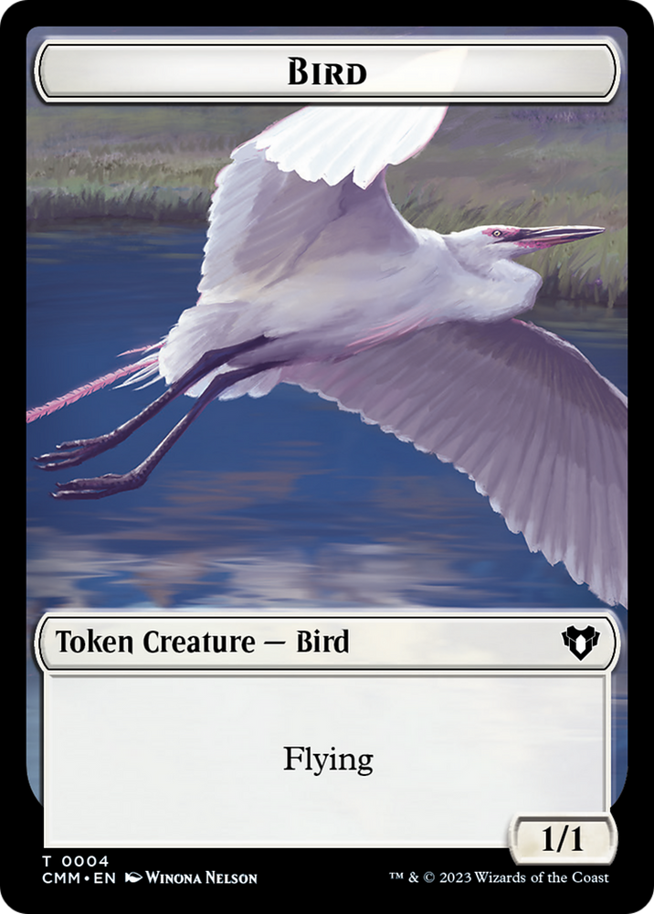 Copy (54) // Bird Double-Sided Token [Commander Masters Tokens] Magic: The Gathering
