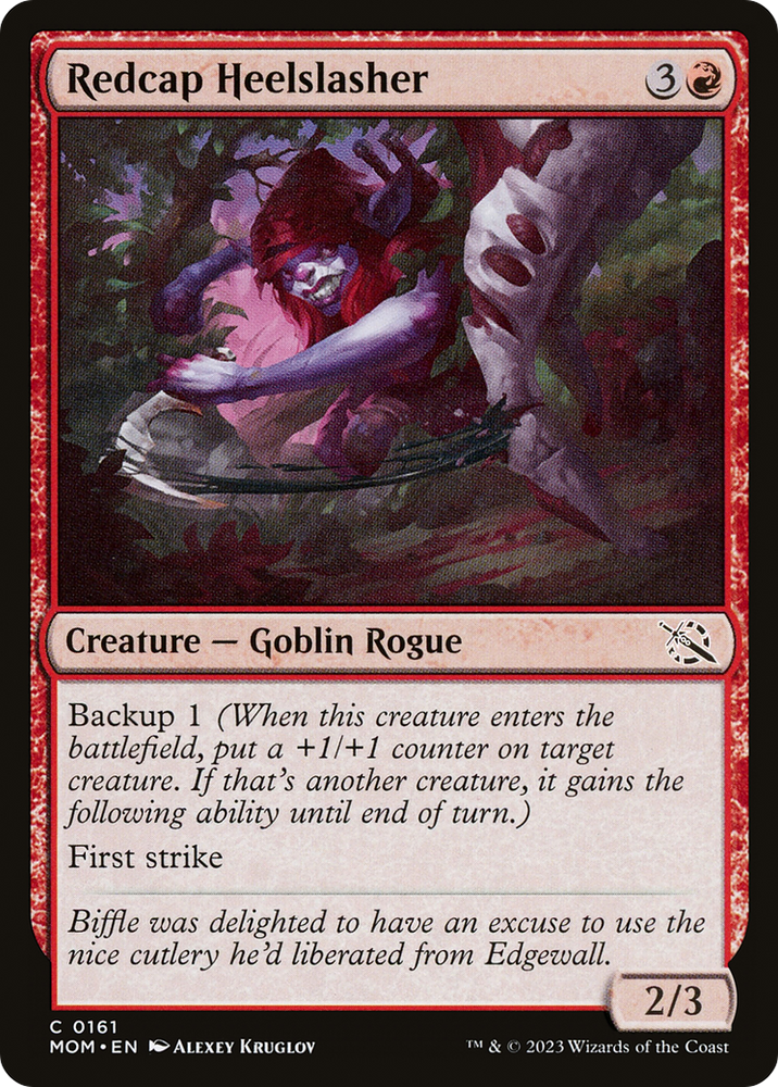 Redcap Heelslasher [March of the Machine] Magic: The Gathering