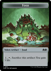 Rat // Food (0011) Double-Sided Token [Wilds of Eldraine Tokens] Magic: The Gathering