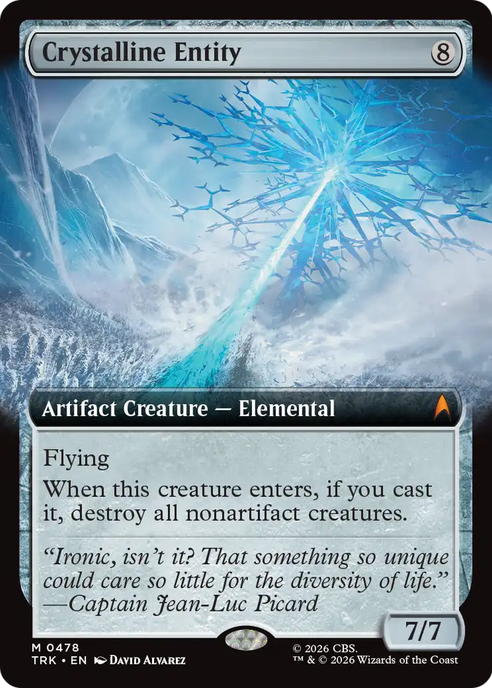 Crystalline Entity (Extended Art) [Star Trek] Magic: The Gathering