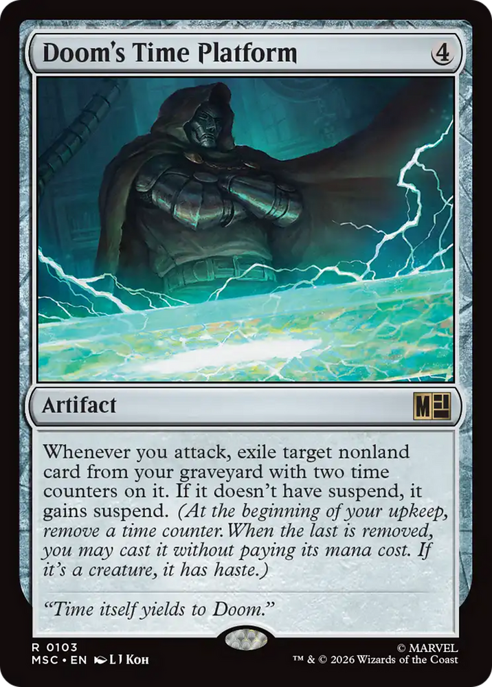 Doom's Time Platform (Surge Foil) [Marvel Super Heroes Commander] Magic: The Gathering