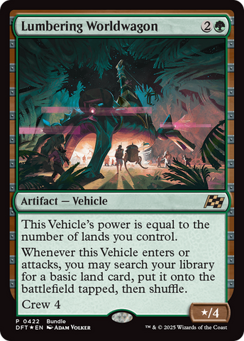 Lumbering Worldwagon (Bundle) [Aetherdrift Promos] Magic: The Gathering