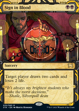 Sign in Blood (Foil Etched) [Strixhaven: Mystical Archive] Magic: The Gathering