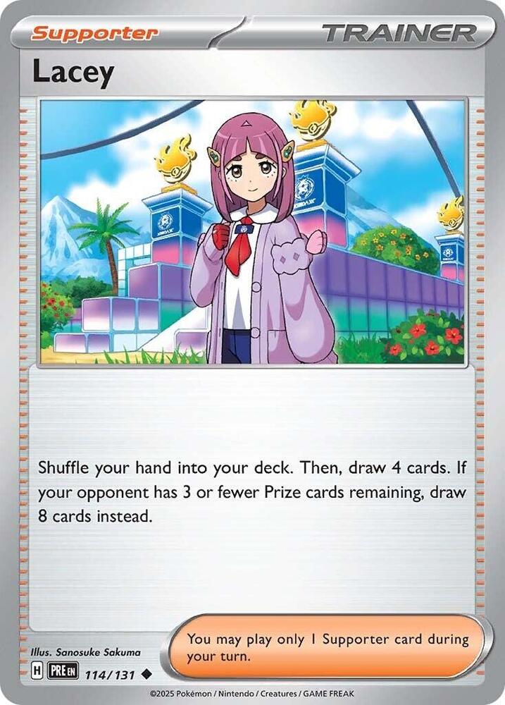 Lacey (114/131) [Scarlet & Violet: Prismatic Evolutions] Pokémon