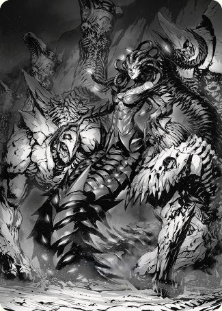 Vraska, Betrayal's Sting Art Card [Phyrexia: All Will Be One Art Series] Magic: The Gathering
