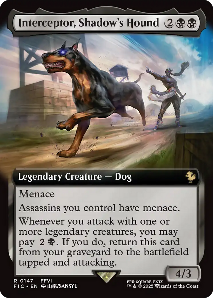 Interceptor, Shadow's Hound (Extended Art) [FINAL FANTASY Commander] Magic: The Gathering