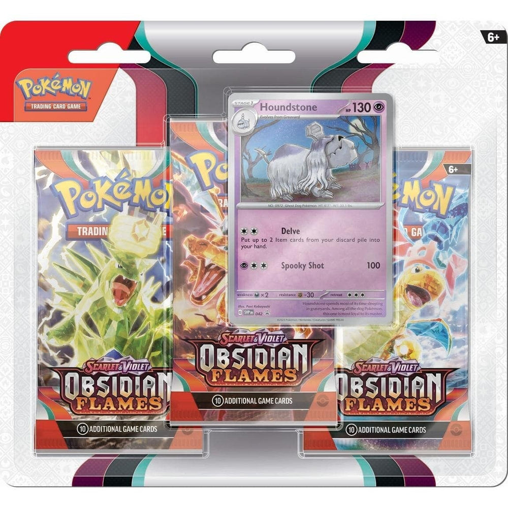Scarlet & Violet: Obsidian Flames - 3-Pack Blisters (Houndstone) Pokémon