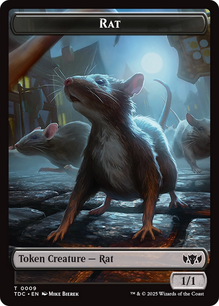 Human // Rat Double-Sided Token [Tarkir: Dragonstorm Commander Tokens] Magic: The Gathering