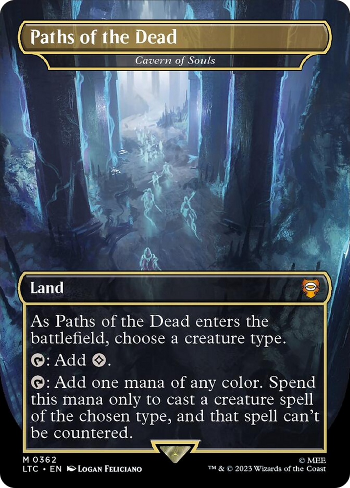 Paths of the Dead - Cavern of Souls (Borderless) [The Lord of the Rings: Tales of Middle-Earth Commander] Magic: The Gathering