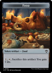 Assassin // Food Double-Sided Token [Outlaws of Thunder Junction Commander Tokens] Magic: The Gathering