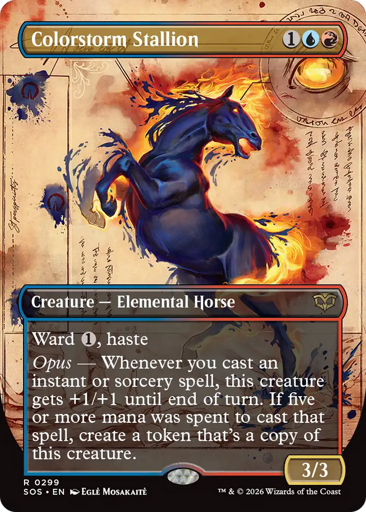 Colorstorm Stallion (Borderless) [Secrets of Strixhaven] Magic: The Gathering