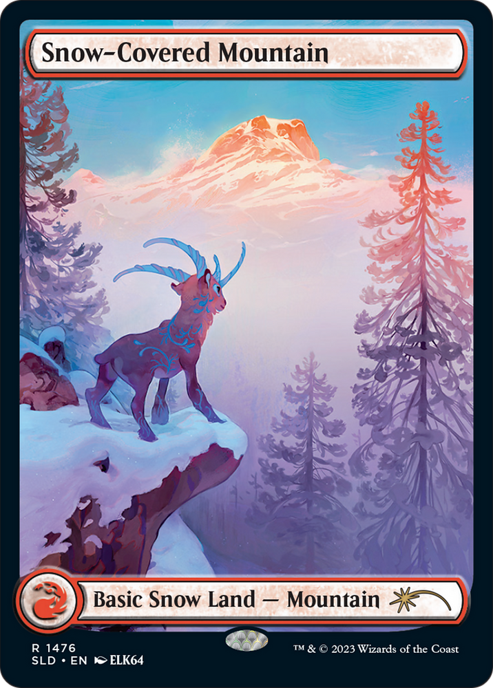 Snow-Covered Mountain (1476) [Secret Lair Drop Series] Magic: The Gathering