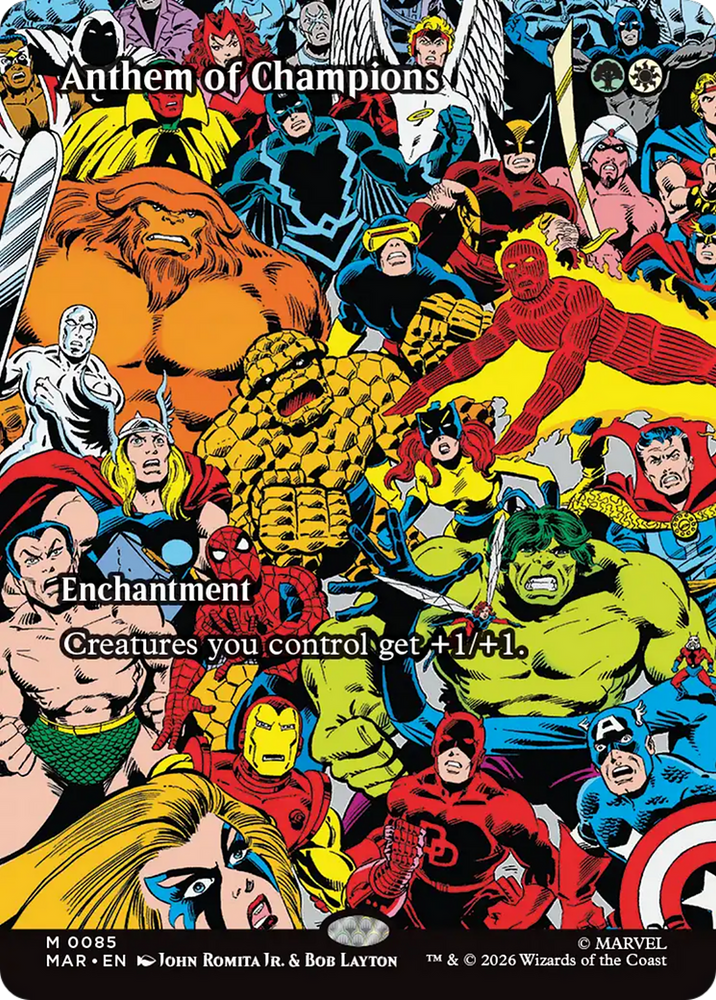 Anthem of Champions (Borderless) [Marvel Universe: Eternal-Legal] Magic: The Gathering
