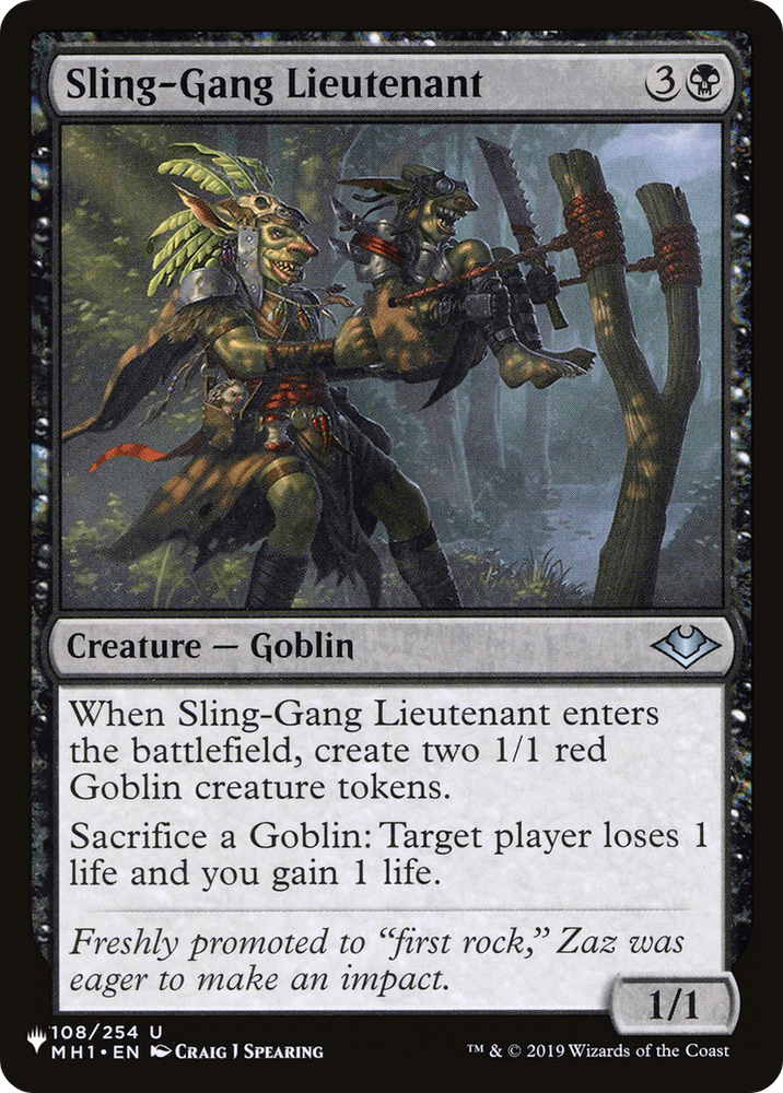 Sling-Gang Lieutenant [The List] Magic: The Gathering
