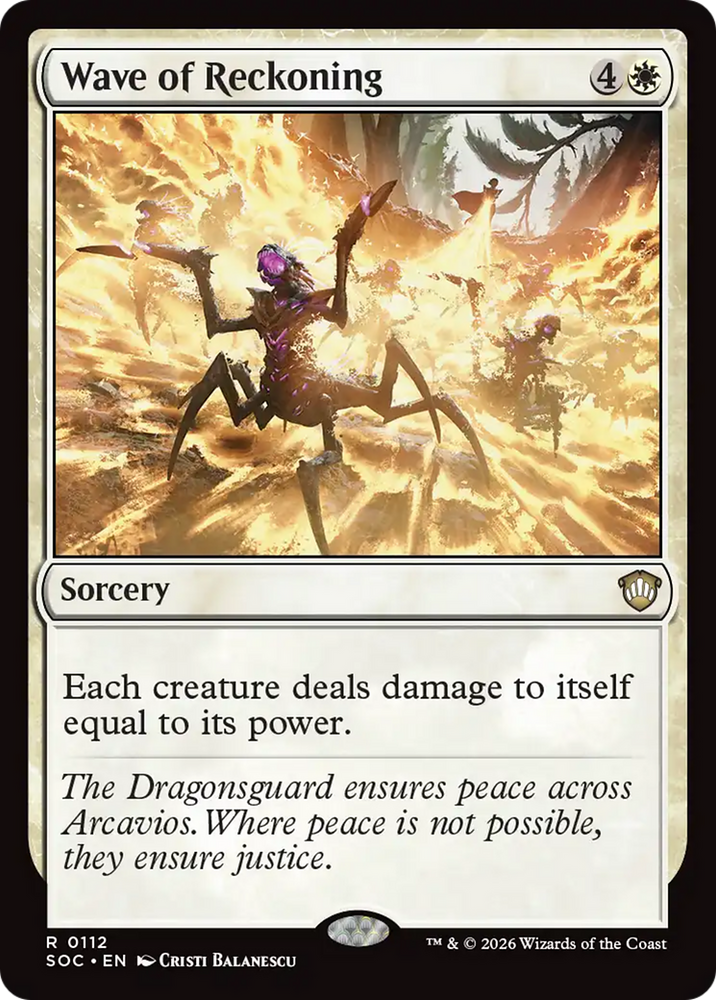 Wave of Reckoning [Secrets of Strixhaven Commander] Magic: The Gathering